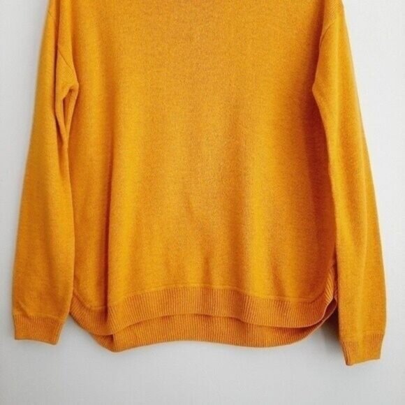 H&M Mustard Yellow Soft Fine Knit Sweater Crewneck Sz S - Picture 4 of 10